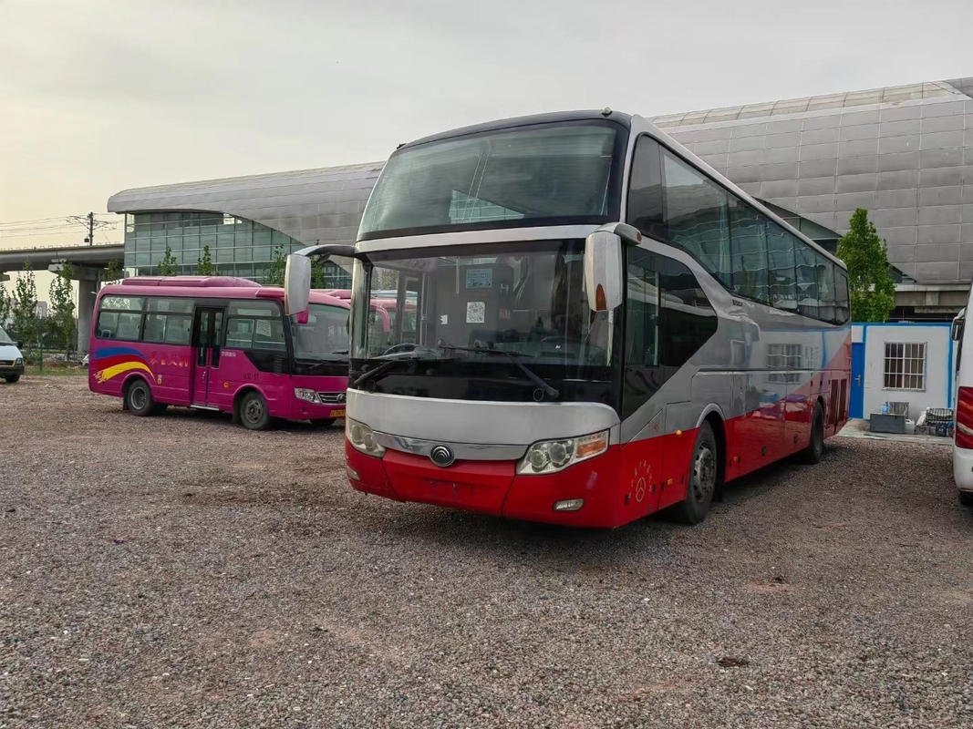45 সিটার ব্যবহৃত যাত্রীবাহী কোচ বাস Yutong ZK6127 বাম হাত ড্রাইভ ডবল দরজা এয়ার ব্যাগ