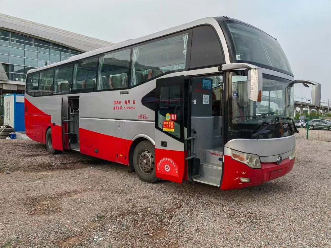 45 সিটার ব্যবহৃত যাত্রীবাহী কোচ বাস Yutong ZK6127 বাম হাত ড্রাইভ ডবল দরজা এয়ার ব্যাগ