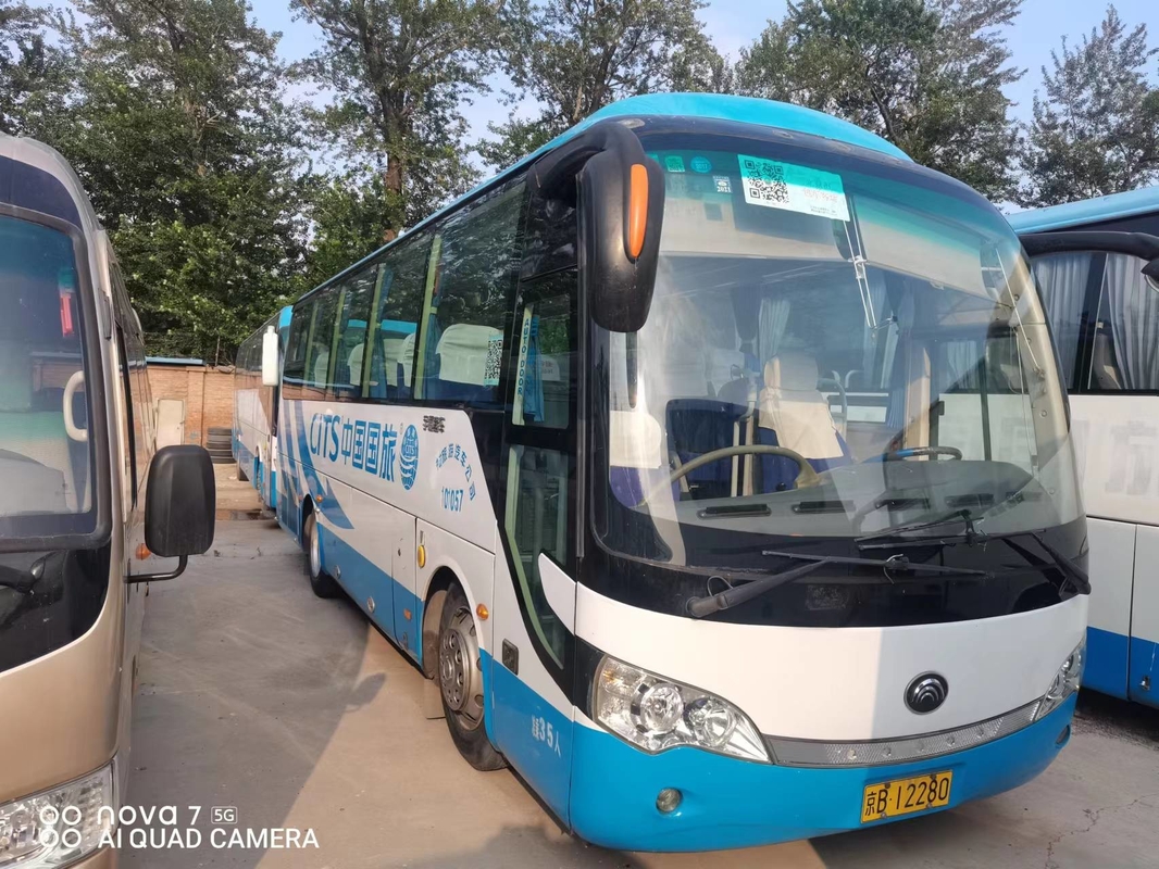 পরিবহনের জন্য 35টি আসন ইউটং বাস ZK6858 মিনি আরএইচডি স্টিয়ারিং ডিজেল ইঞ্জিন ব্যবহার করা হয়েছে