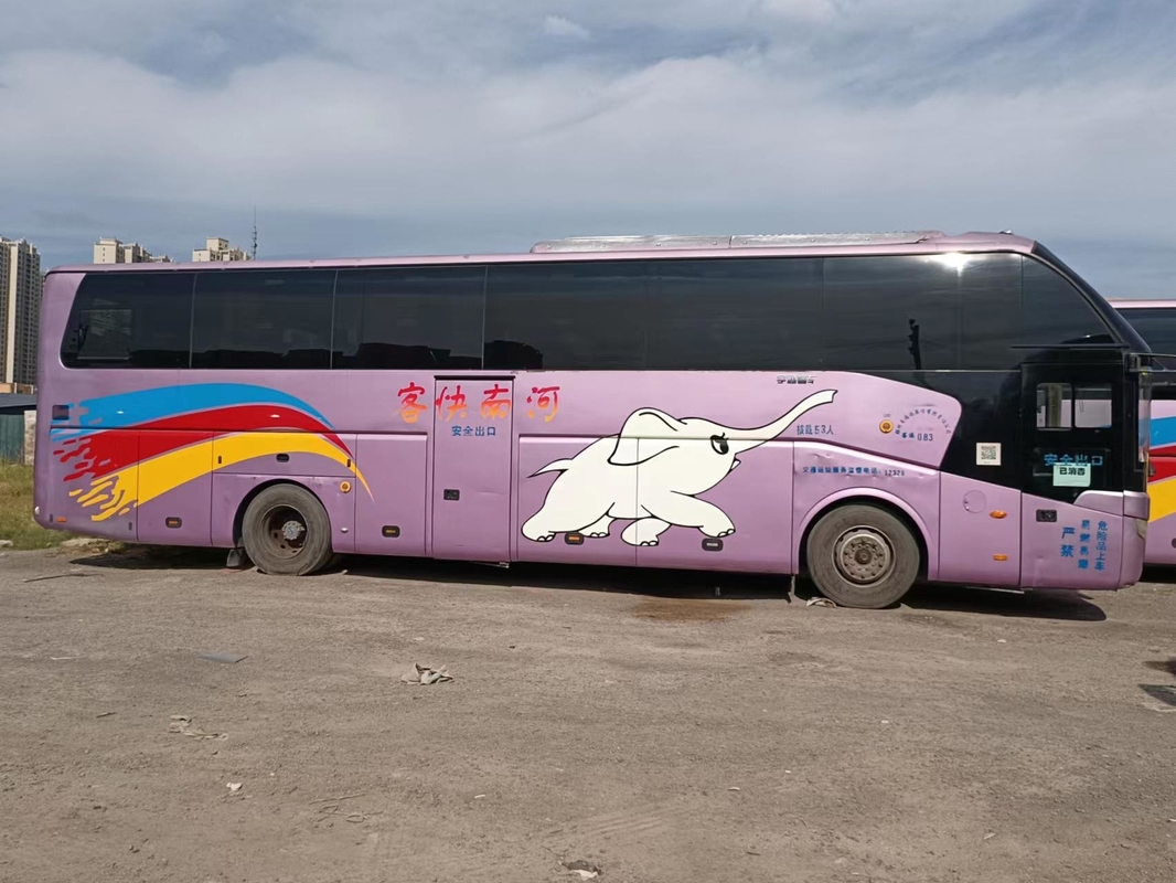 53 আসনের RHD LHD ব্যবহৃত কোচ বাস রিয়ার ইঞ্জিন Yutong Zk6122 Weichai WP.10 247kw ডবল দরজা