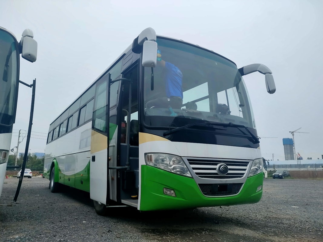 ব্যবহৃত ইউটং ফ্রন্ট ইঞ্জিন বাস Lhd/Rhd প্লেট স্প্রিং সাসপেনশন যাত্রীবাহী বাস 53 আসন Zk6112d