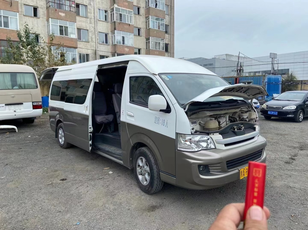 2016 বছর 18 আসন ব্যবহৃত মিনি বাস পেট্রল JINBEI Hiace 3TZ ইঞ্জিন ভাল অবস্থায় কোন দুর্ঘটনা নেই
