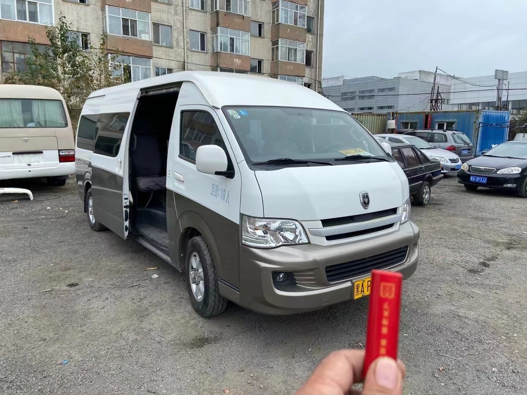 2016 বছর 18 আসন ব্যবহৃত মিনি বাস পেট্রল JINBEI Hiace 3TZ ইঞ্জিন ভাল অবস্থায় কোন দুর্ঘটনা নেই