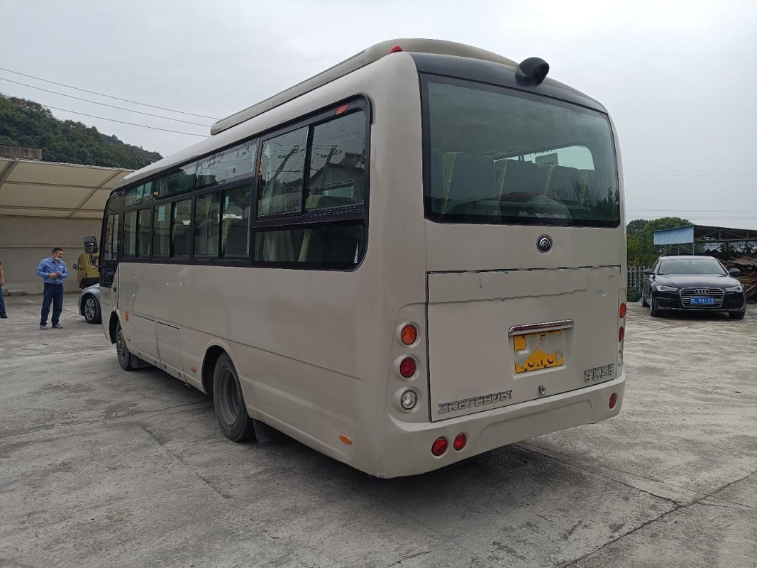 মিনি ট্যুর কোচ ব্যবহৃত ইউটং বাস ZK6729D 130hp ফোল্ডিং ডোর 28সিটার বাম স্টিয়ারিং