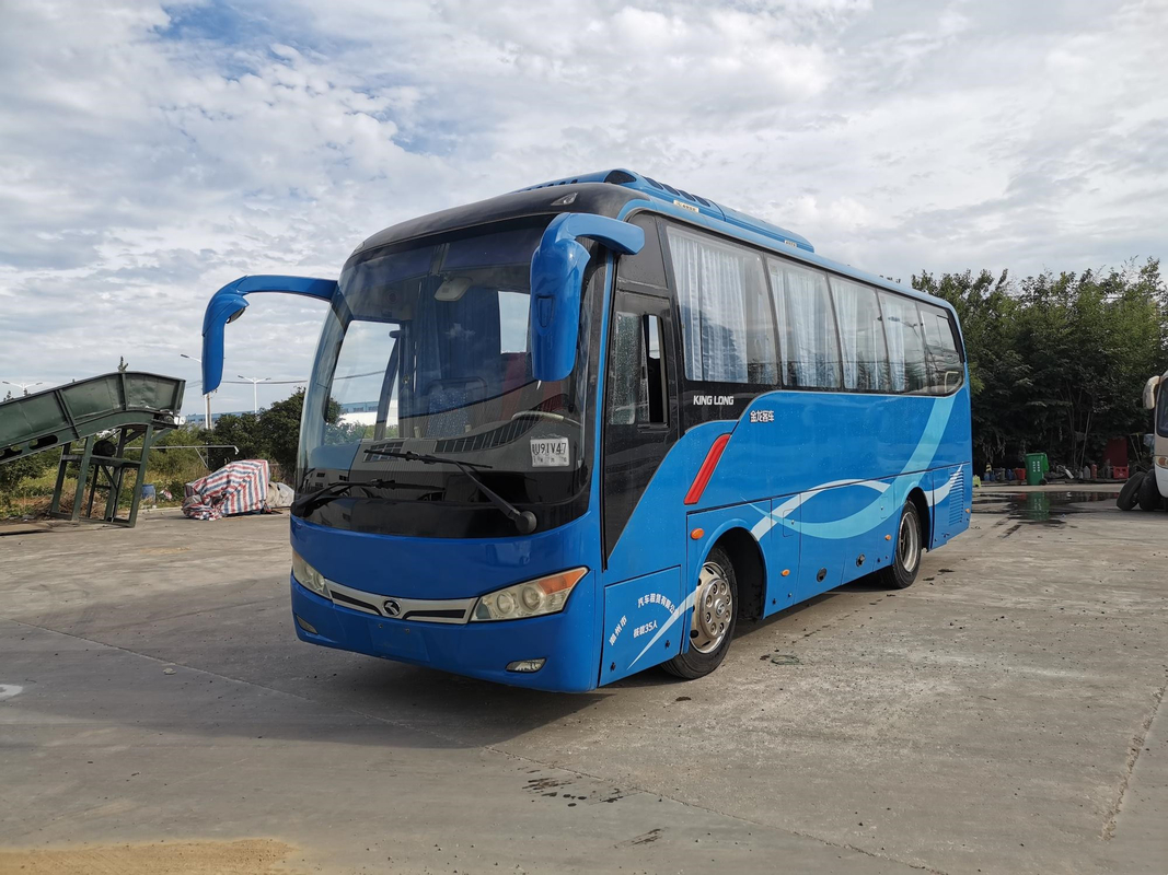 XMQ6802 ব্যবহৃত বাস কিংলং বাম স্টিয়ারিং কোচ 35 আসনের বৈদ্যুতিক YC4G 147kw এয়ার ব্যাগ সাসপেনশন