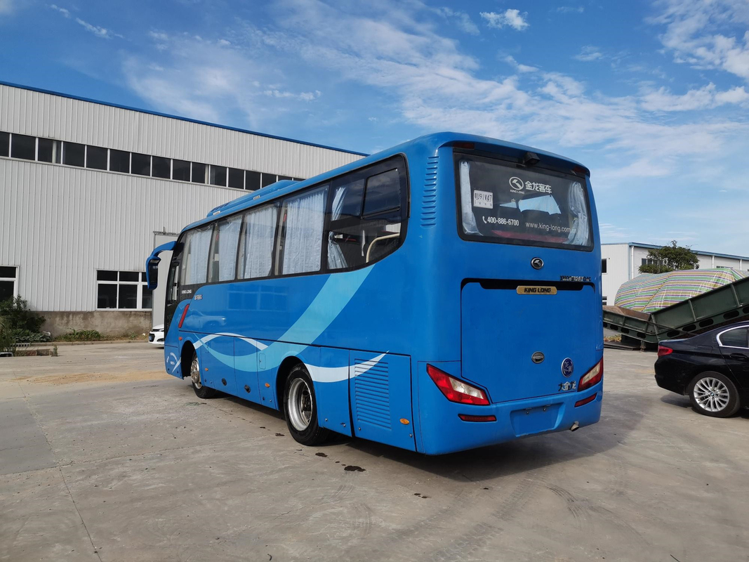 XMQ6802 ব্যবহৃত বাস কিংলং বাম স্টিয়ারিং কোচ 35 আসনের বৈদ্যুতিক YC4G 147kw এয়ার ব্যাগ সাসপেনশন