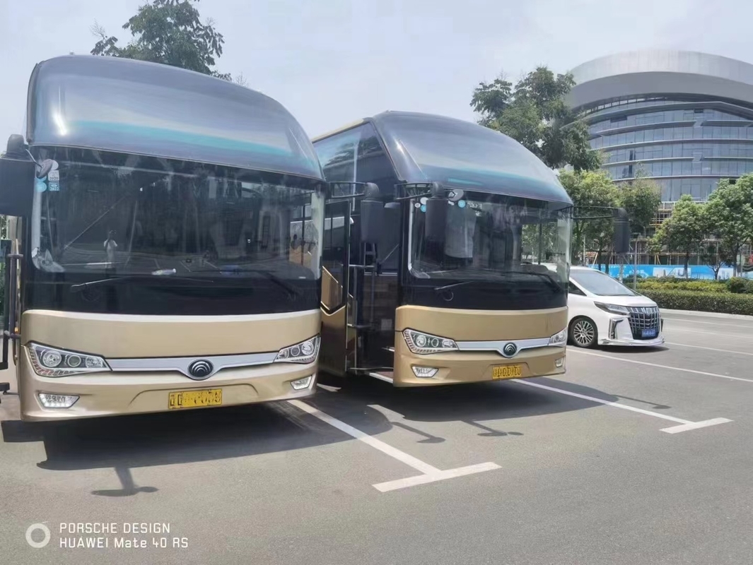 ZK6128 Yutong বাস কোচ দীর্ঘ ব্যবহৃত কোচ বাস 54 আসন RHD / LHD পিছনের ইঞ্জিন