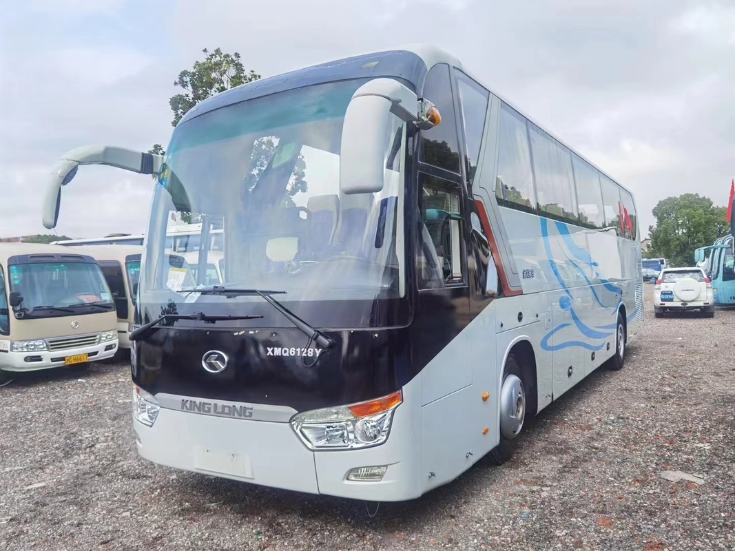 কিংলং কোচ বাস লাক্সারি XMQ6128 55 আসনের বিলাসবহুল ট্যুরিস্ট বাস সেকেন্ড হ্যান্ড ট্যুরিজম বাস