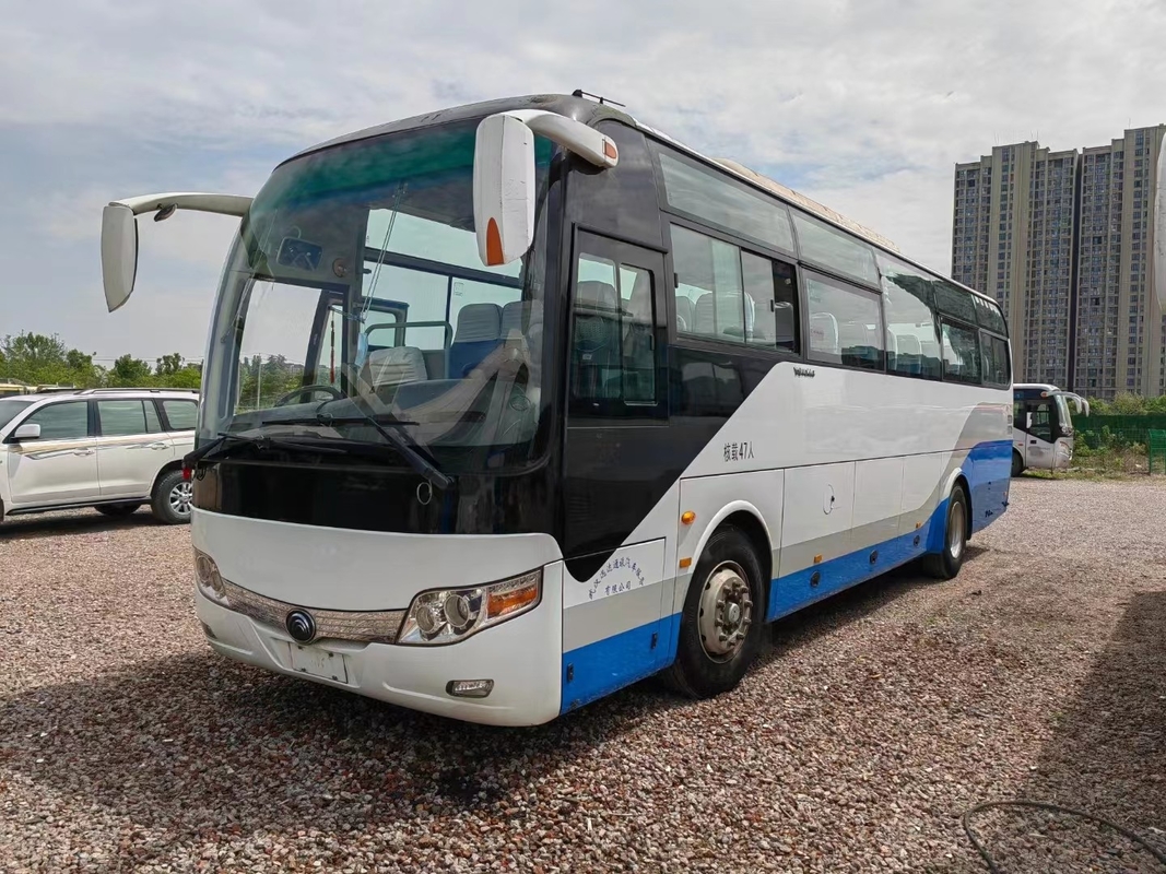 ZK6107 একক দরজা ব্যবহৃত ইউটং কোচ বাস 47 আসনের যাত্রী বাম হাতের ড্রাইভ