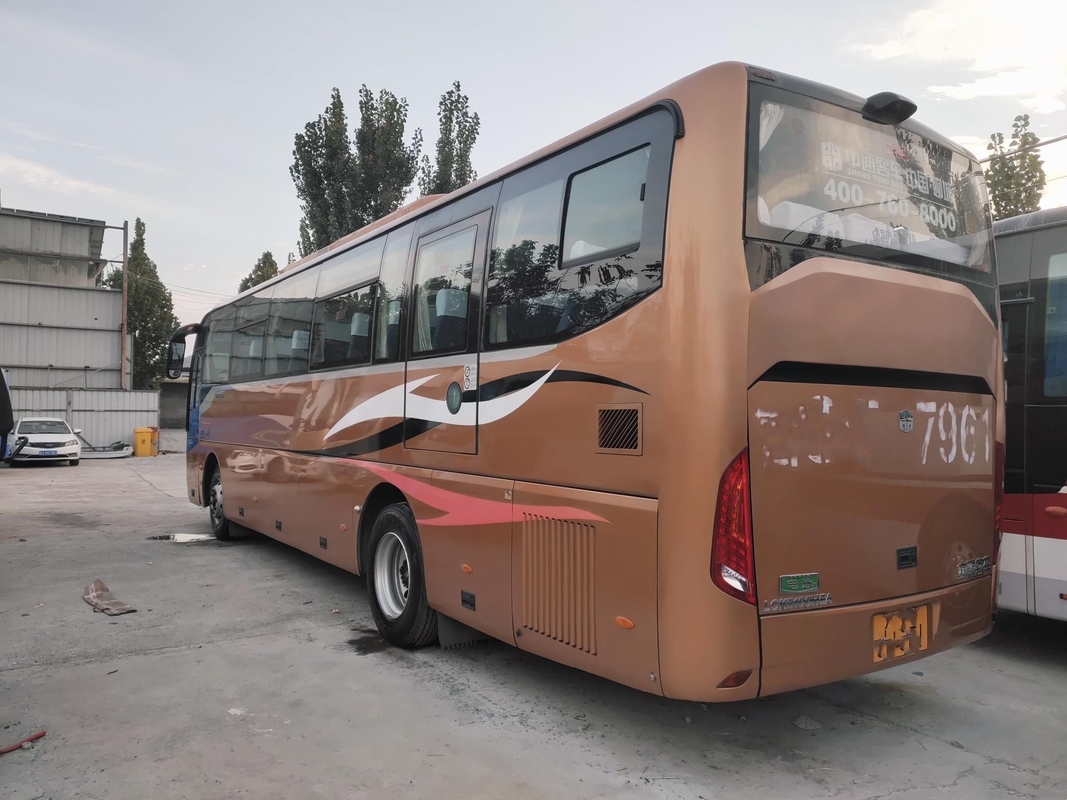 LCK6100 44 সিটার ব্যবহৃত কোচ ঝংটং বাস ইউচাই ইঞ্জিন দুটি দরজা বাম হাতের ড্রাইভ