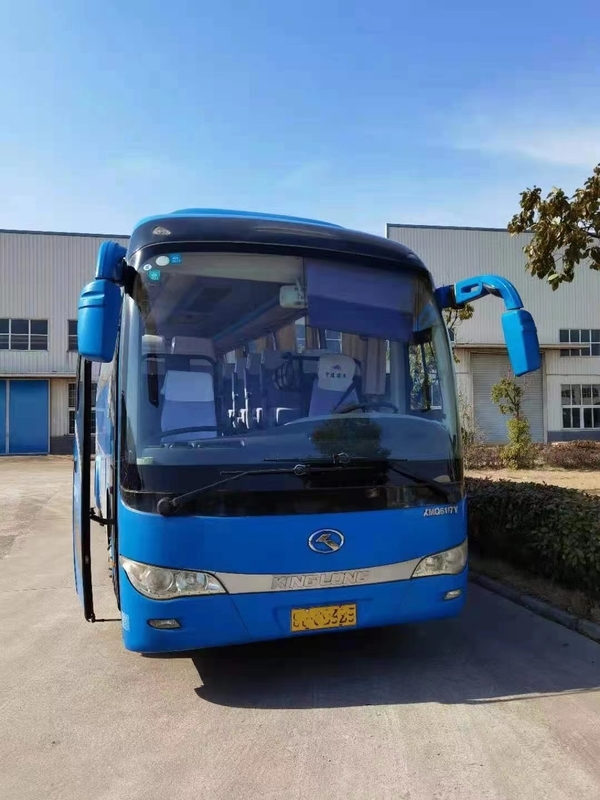 Kinglong ব্র্যান্ড ব্যবহৃত কোচ বাস XMQ6117y 52সিটার ব্যাক ইঞ্জিন 180kw বাম স্টিয়ারিং