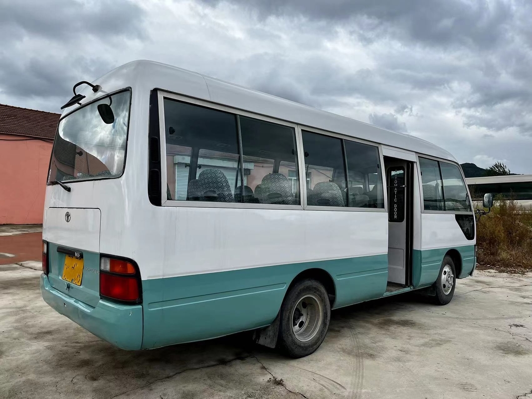 Toyota ব্যবহৃত ছোট স্কুল বাস কোস্টার 14B ডিজেল ইঞ্জিন 23 - 29 আসনের স্বয়ংক্রিয় দরজা