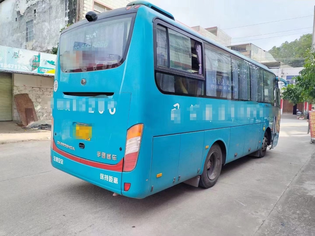 LHD স্টিয়ারিং ডিজেল ইঞ্জিন সহ ইউটং বাস Zk6808 33 সিটার বাস ব্যবহৃত দ্বিতীয় হ্যান্ড বাস
