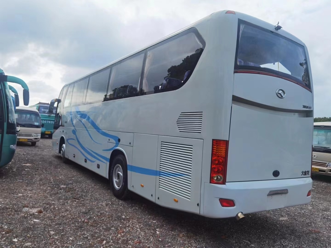ব্যবহৃত ট্যুর বাস 55 আসনের কোচ বাস Kinglong XMQ6128 ডিজেল ইঞ্জিন বিলাসবহুল ভ্রমণ বাস