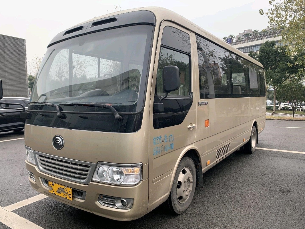 ডিজেল ইঞ্জিন বাস Yutong T7 17 আসনের স্বয়ংক্রিয় ট্রান্সমিশন পেট্রোল 2018 সেকেন্ড হ্যান্ড 17 সিটার