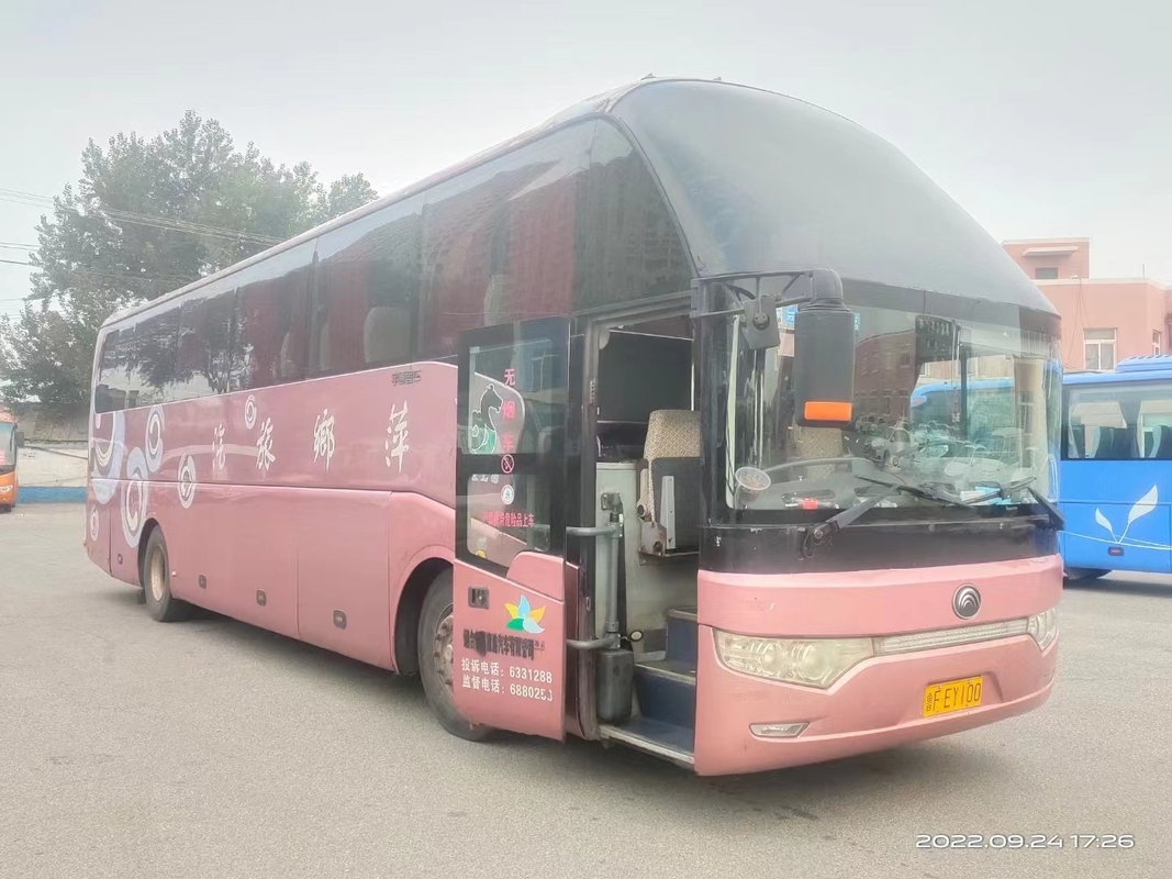 ব্যবহৃত মোটর কোচ Yutong ZK6122 সেকেন্ড হ্যান্ড বাস 2016 বছর 55 আসনের সিটি ডিজেল