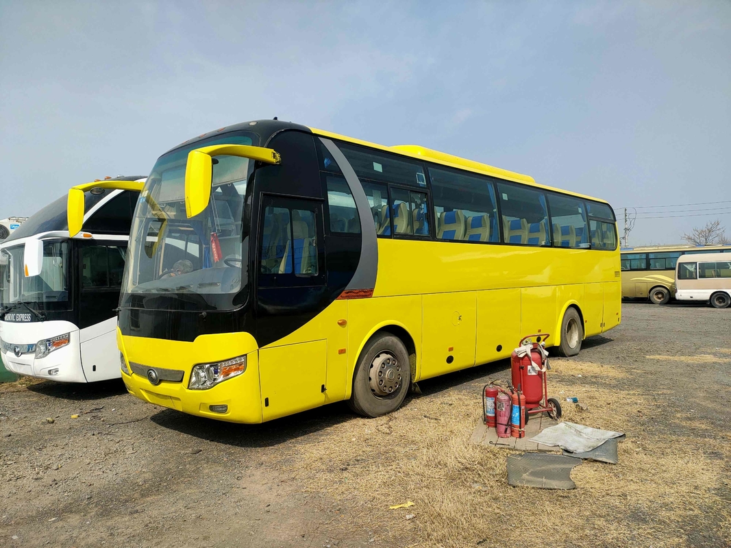 ব্যবহৃত শাটল বাস Yutong ZK6110 পিছনের ইঞ্জিন বাস 49 আসন দুটি দরজা এয়ারব্যাগ সাসপেনশন