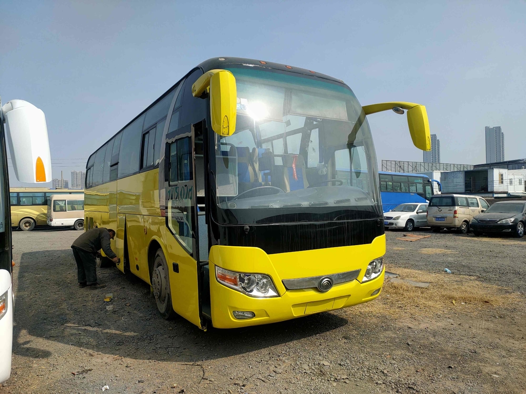 ব্যবহৃত শাটল বাস Yutong ZK6110 পিছনের ইঞ্জিন বাস 49 আসন দুটি দরজা এয়ারব্যাগ সাসপেনশন