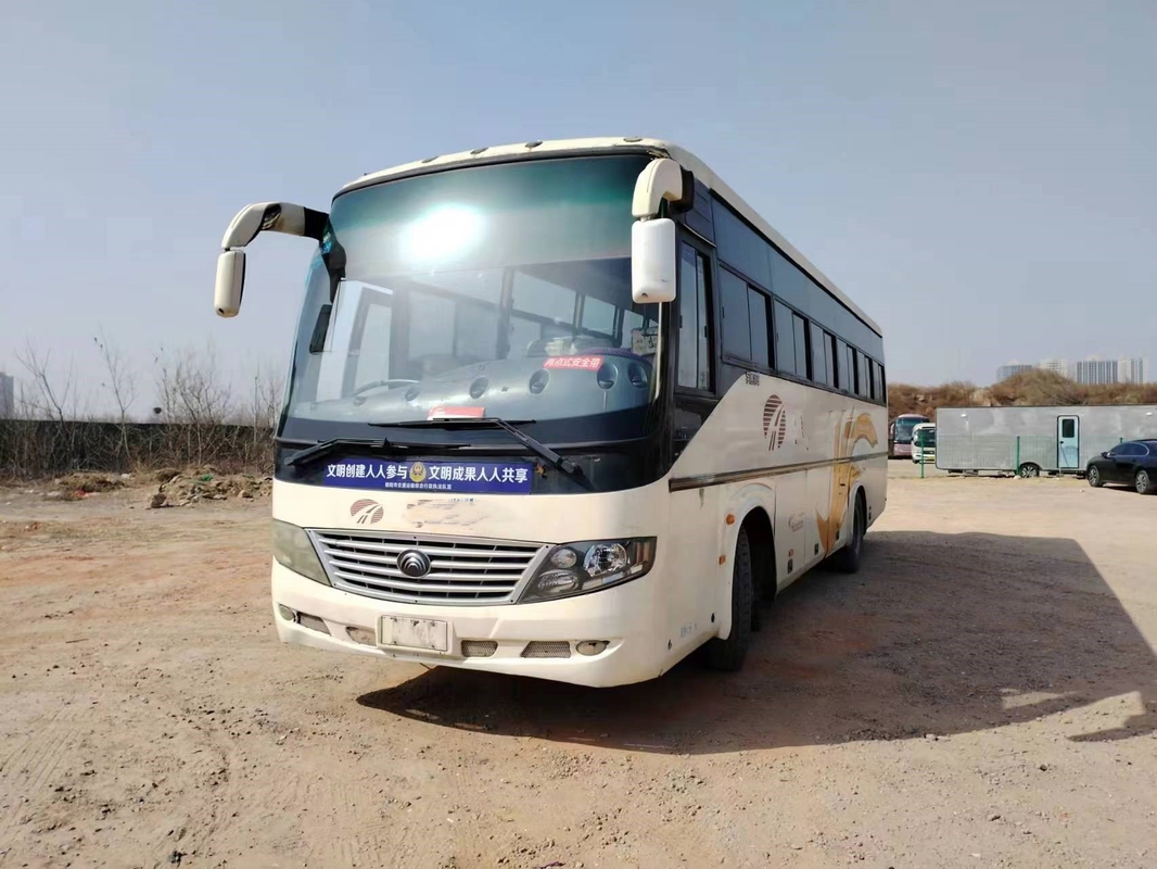 ব্যবহৃত মোটর কোচ ডবল ডোর স্লাইডিং উইন্ডোজ 45 সিট সেকেন্ড হ্যান্ড ইয়াং টং বাস ZK6106D