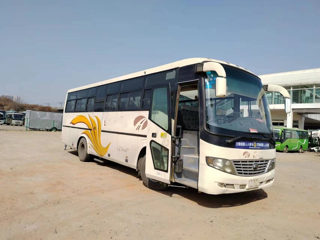 ব্যবহৃত মোটর কোচ ডবল ডোর স্লাইডিং উইন্ডোজ 45 সিট সেকেন্ড হ্যান্ড ইয়াং টং বাস ZK6106D