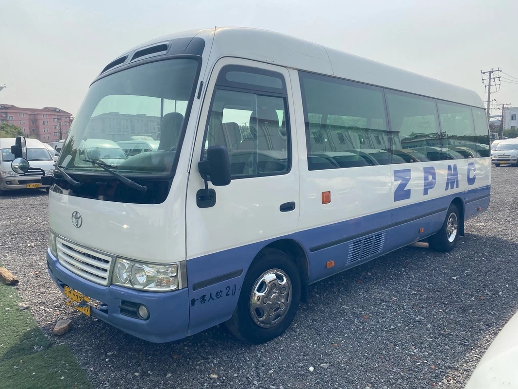 টয়োটা ভ্যান সেকেন্ড হ্যান্ড SCT6702TR এক্সটার্নাল সুইংিং ডোর 20 সিট ব্যবহৃত কোস্টার অয়েল ইঞ্জিন ইউরো II