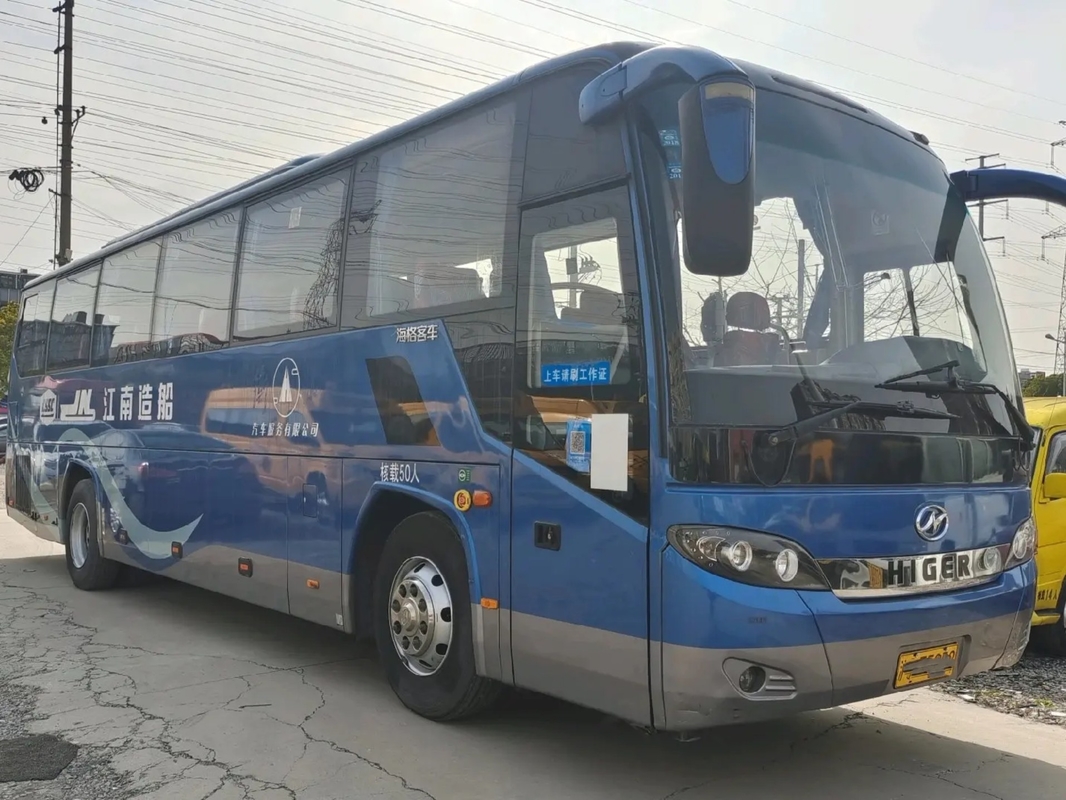 ব্যবহৃত Mci বাস Weichai ইঞ্জিন 50 আসনের লাগেজ বগি একক দরজা LHD/RHD 2nd Hand Higer KLQ6115