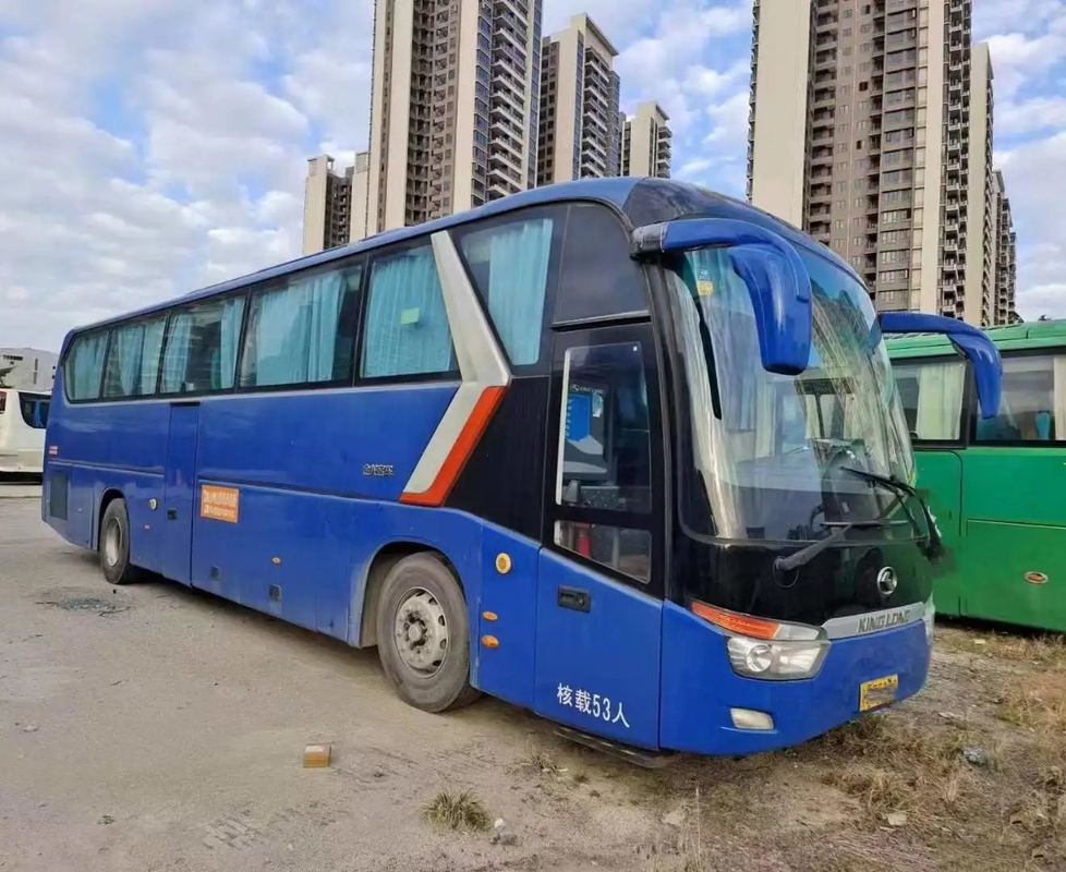 ব্যবহৃত বাস এবং কোচ মধ্য দরজা 12 মিটার সিলিং উইন্ডো 53 আসন সেকেন্ড হ্যান্ড কিংলং বাস XMQ6129