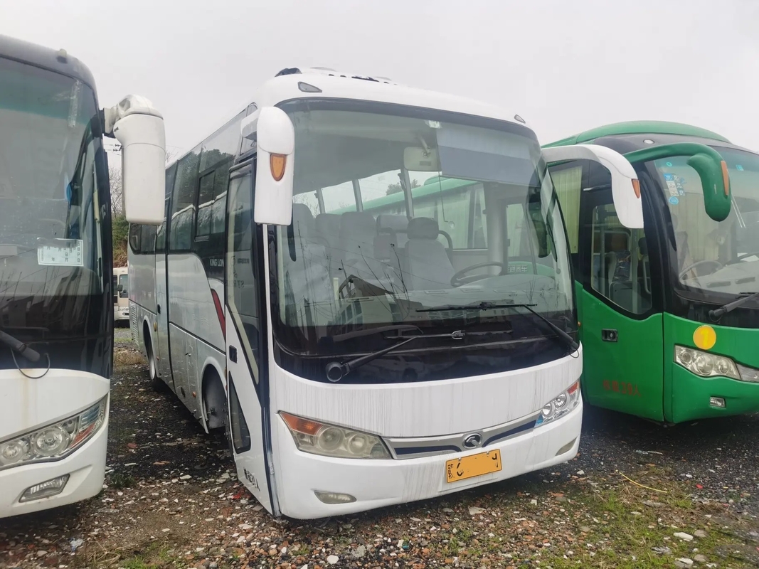 ব্যবহৃত ডিজেল বাস ম্যানুয়াল ট্রান্সমিশন ইউচাই ইঞ্জিন 31 সিট সিলিং উইন্ডো ২য় হাত কিংলং বাস XMQ6802