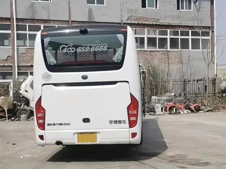 2য় হ্যান্ড কোচ 48 আসন 11 মিটার মিডল প্যাসেঞ্জার ডোর রিয়ার ইঞ্জিন 280hp লিফ স্প্রিং Uesd Yutong বাস ZK6116