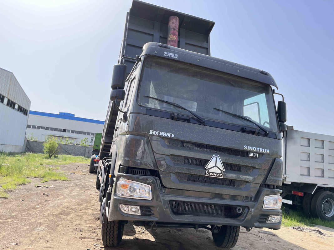 ব্যবহৃত টিপার ট্রাক 371hp Sinotruck ইঞ্জিন 10.5 মিটার 16t রেটেড লোড 8×4 সেকেন্ড হ্যান্ড HOWO ZZ3317