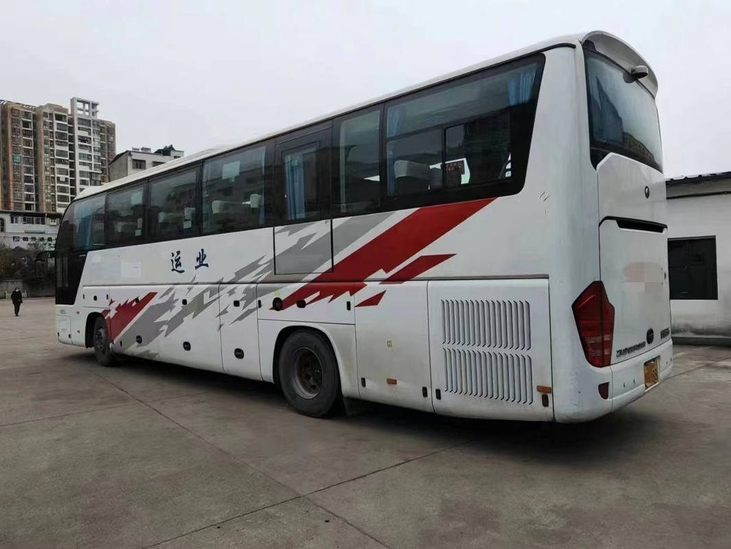 ব্যবহৃত কোচ বাস 12 মিটার 2 উইন্ডশীল্ড মধ্য দরজা 50 সিট এয়ার কন্ডিশনার রিয়ার ইঞ্জিন ইউটং বাস ZK6122