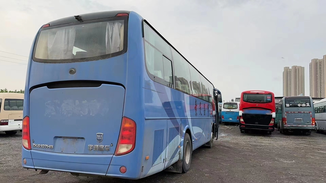 সেকেন্ড হ্যান্ড মাইক্রোবাস 60 সিট 2+3 সিট লেআউট ইউচাই ইঞ্জিন ব্লু কালার এয়ার কন্ডিশনার ব্যবহৃত ইয়াং টং বাস ZK6107