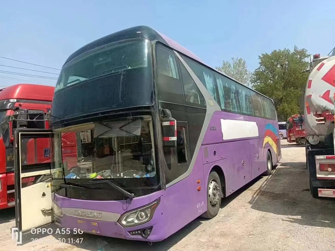 ব্যবহৃত ট্যুর বাস উইচাই ইঞ্জিন এয়ারব্যাগ সাসপেনশন 54 আসনের এয়ার কন্ডিশনার একক দরজা Kinglong XMQ6119
