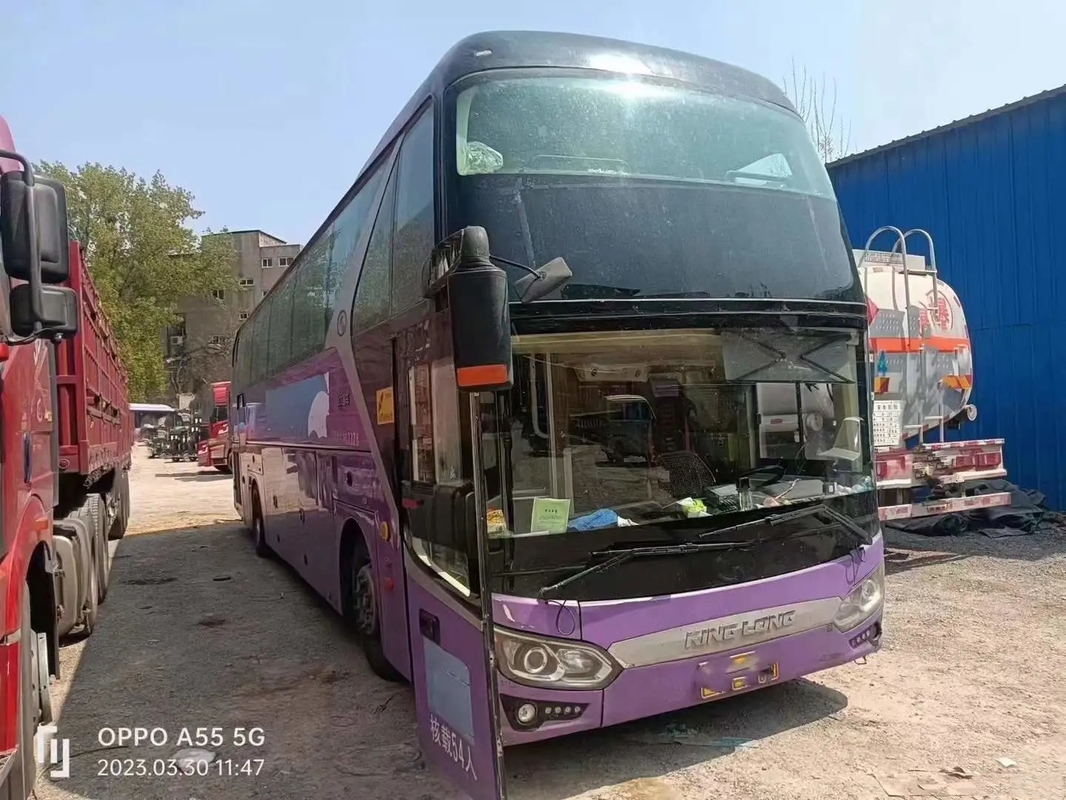 ব্যবহৃত ট্যুর বাস উইচাই ইঞ্জিন এয়ারব্যাগ সাসপেনশন 54 আসনের এয়ার কন্ডিশনার একক দরজা Kinglong XMQ6119