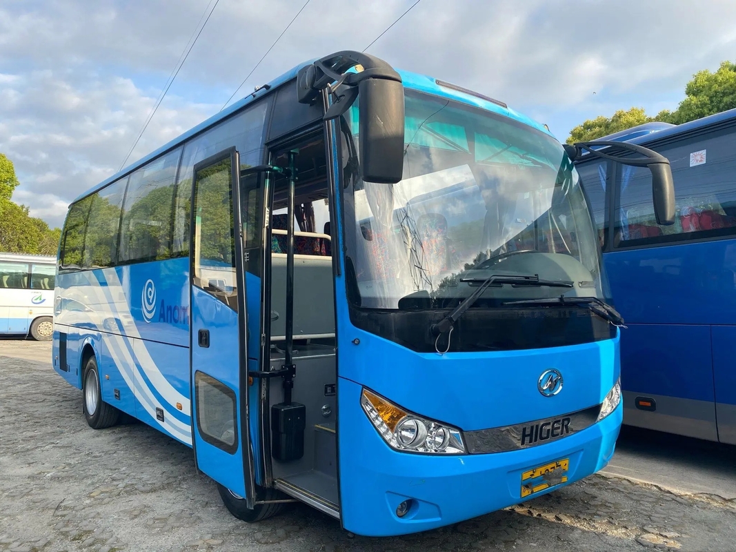 ব্যবহৃত শাটল বাস 30 আসনের সরকারী যানবাহন বাম হ্যান্ড ড্রাইভ 4 সিলিন্ডার ইঞ্জিন ২য় হ্যাড হাইগার XML6112 A/C সহ