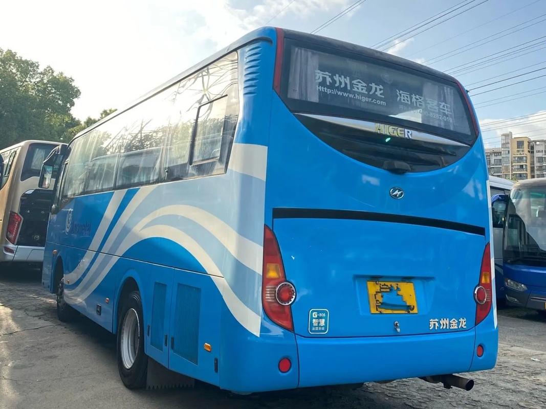 ব্যবহৃত শাটল বাস 30 আসনের সরকারী যানবাহন বাম হ্যান্ড ড্রাইভ 4 সিলিন্ডার ইঞ্জিন ২য় হ্যাড হাইগার XML6112 A/C সহ