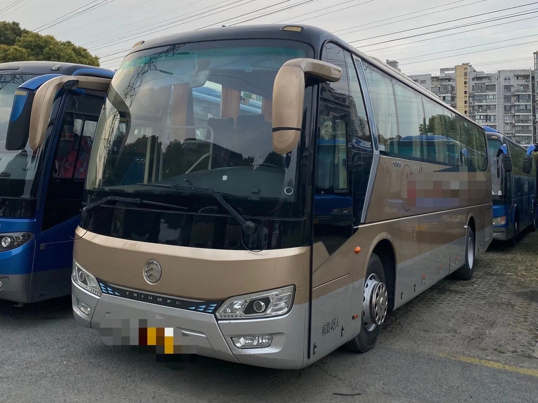 ব্যবহৃত কোচ বাস 90% নতুন 48 আসনের 2য় হ্যান্ড ড্রাইভ গোল্ডেন ড্রাগন XML6112 Weichai ইঞ্জিন 100km/H