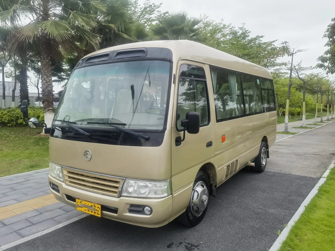 সেকেন্ড হ্যান্ড কোস্টার 6 মিটার ফ্রন্ট ইঞ্জিন 19 সিট ব্যবহৃত গোল্ডেন ড্রাগন মিনিবাস XML6601 এক্সটারনাল সুইংিং ডোর