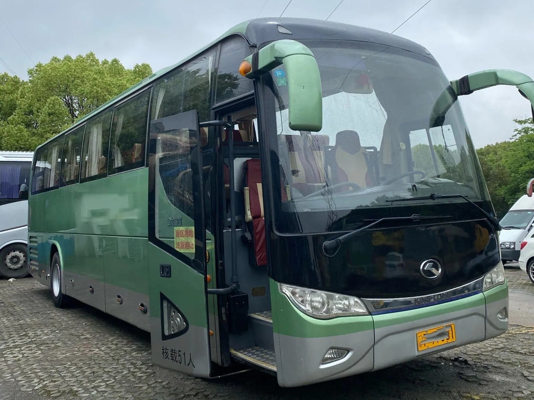 ব্যবহৃত বিলাসবহুল বাস 51 আসনের সবুজ রঙ 12000 কেজি কার্ব ওজন EURO IV ইউচাই ইঞ্জিন কিংলং বাস XMQ6113 LHD/RHD