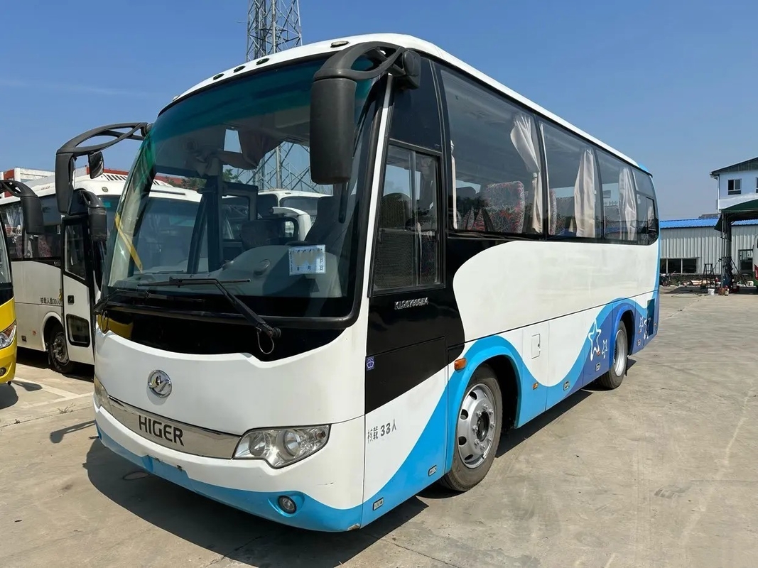 ব্যবহৃত ট্রানজিট বাস ইউচাই ইঞ্জিন এয়ারব্যাগ সাসপেনশন 33 সিট ম্যানুয়াল ট্রান্সমিশন ২য় হ্যান্ড হাইগার KLQ6796 A/C সহ
