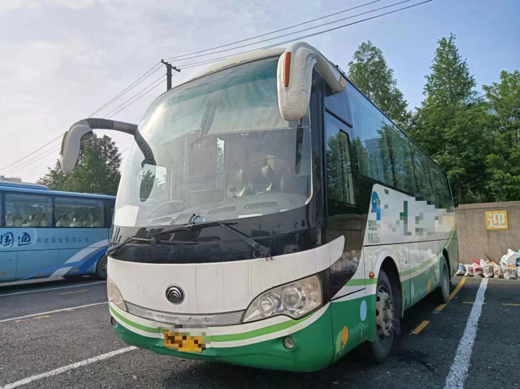 ব্যবহৃত ছোট বাস 9 মিটার বিরল ইঞ্জিন 39 আসন সিলিং উইন্ডো এলএইচডি/আরএইচডি লাগেজ র্যাক ইয়ংটং জেডকে6908