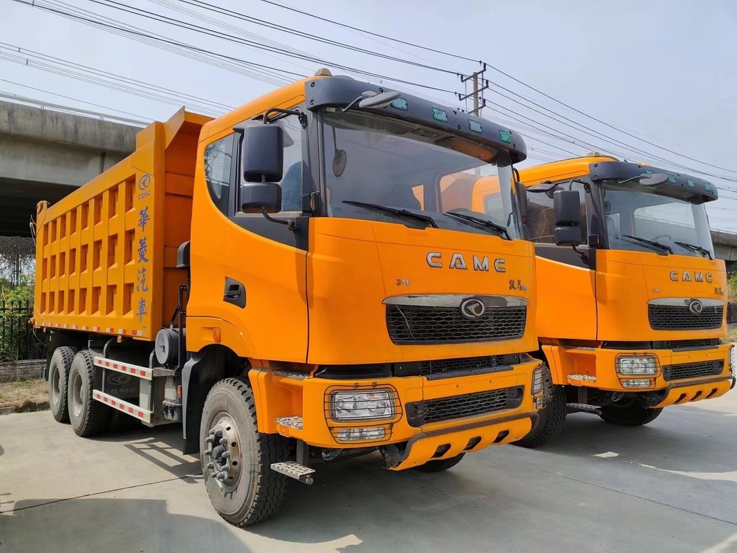 ব্যবহৃত বাণিজ্যিক ডাম্প ট্রাক 316hp 6×4 ড্রাইভ মডেল 10 টায়ার CAMC হেভি ডিউটি ​​ডাম্প ট্রাক ফ্ল্যাট হেড