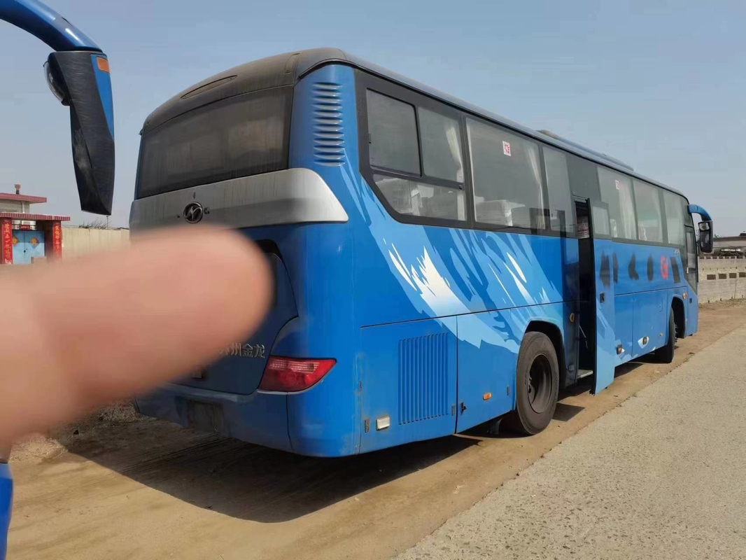 ব্যবহৃত ডিজেল বাস নীল রং 59 আসন ইউচাই ইঞ্জিন 280hp 2+3 আসন লেআউট 2য় হ্যান্ড ড্রাইভ হাইগার বাস KLQ6115