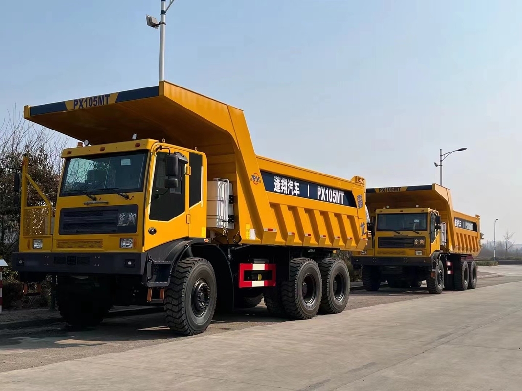 মাইনিং ডাম্প ট্রাক PX95 ফাস্ট গিয়ারবক্স উইচাই ইঞ্জিন 530hp 6×6 ফুল ড্রাইভ রিভার্সিবল ওয়াইড-বডি অফসেট ক্যাব