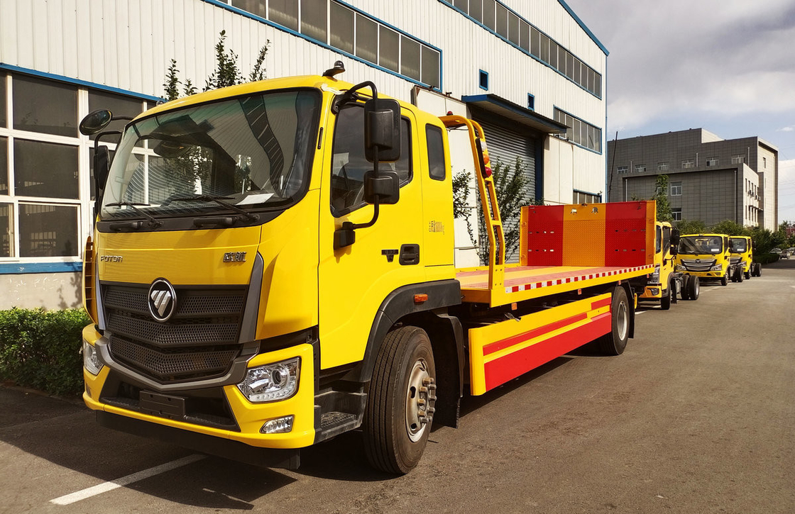 ব্যবহৃত ওয়ার্ক ট্রাক 4 × 2 ড্রাইভ মোড 230hp ফোটন Wrecker ট্রাক ফ্ল্যাট ছাদ