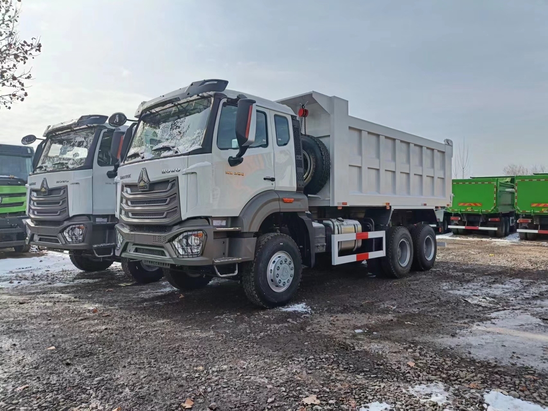 হাও ডাম্প ট্রাক 6x4 নতুন 400hp ওয়েচাই ইঞ্জিন একক এবং অর্ধেক ক্যাব স্প্রিং লিফ এলএইচডি / আরএইচডি
