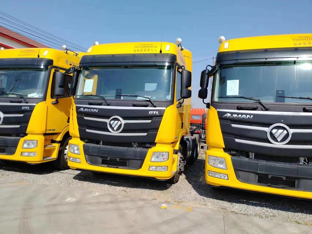 নতুন ট্র্যাক্টর ট্রাক 6*4 ফোটন জিটিএল হর্স 510hp হলুদ রঙ 10 টায়ার স্বয়ংক্রিয় 2021 বছর