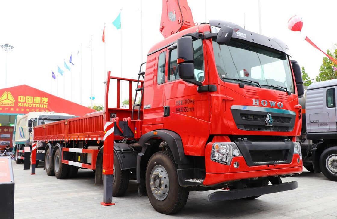 8x4 ট্রাক ক্রেন মাউন্ট করা চীনা ব্র্যান্ড হুও 350hp ওয়েচাই ইঞ্জিন এক্সসিএমজি আর্ম শক্তিশালী শক্তি