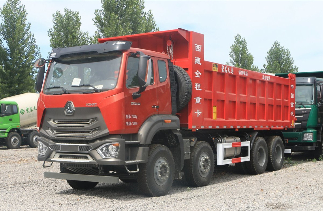 সিনো ট্রাক 60 টন ডাম্পার পাওয়ার ডিজেল ইঞ্জিন 440hp হোহান টিপার 8 × 4 খনির পরিবহন