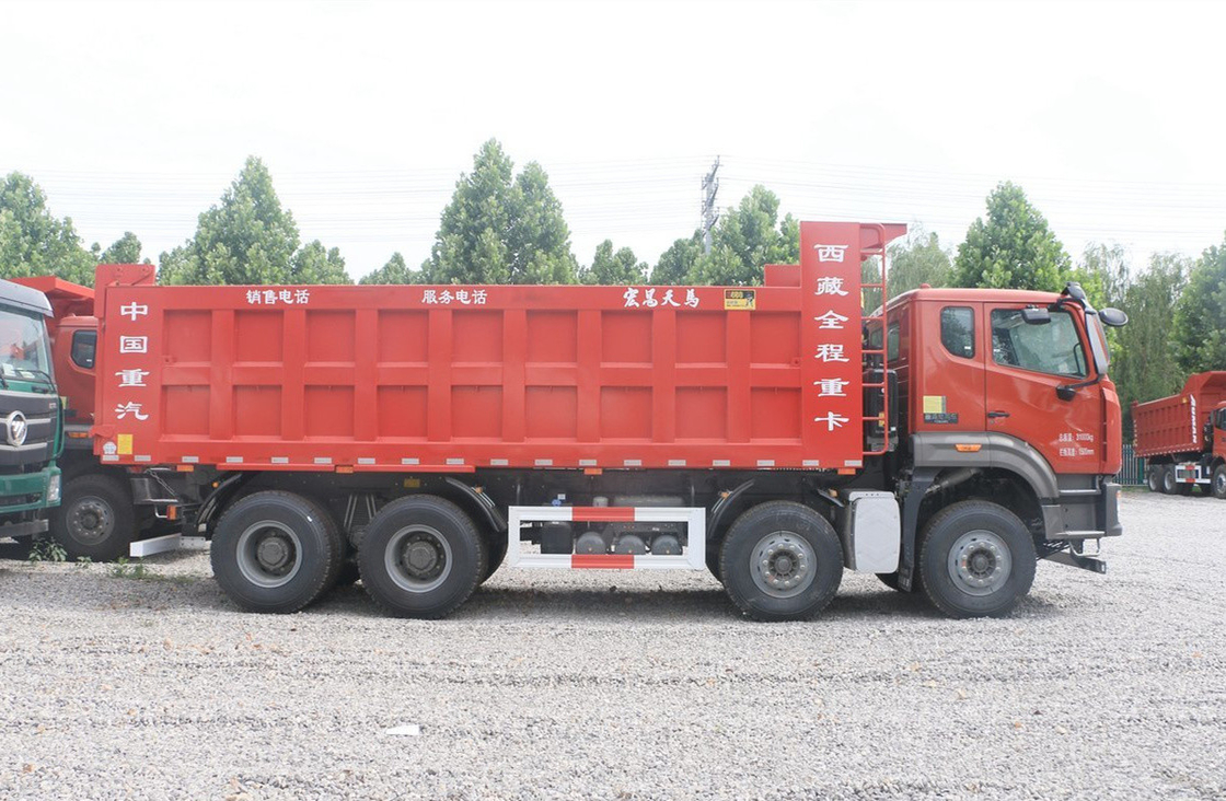 সিনো ট্রাক 60 টন ডাম্পার পাওয়ার ডিজেল ইঞ্জিন 440hp হোহান টিপার 8 × 4 খনির পরিবহন